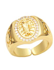 Fashion E Bronze Zirconium Virgin Mary Ring