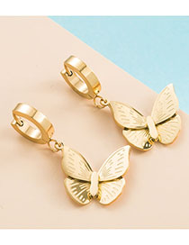Fashion Butterfly Titanium Butterfly Earrings