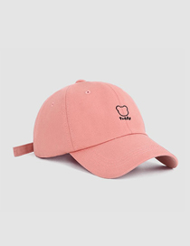 Fashion Pink Bear Baseball Cap Cotton Embroidered Baseball Cap