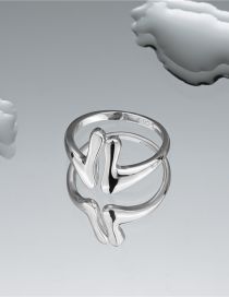 Fashion Silver Sterling Silver Liquid Lava Open Ring