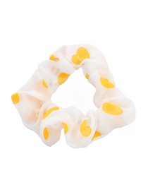 Fashion Yellow Fabric Print Crinkle Headband