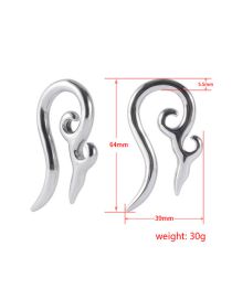 Fashion Pan Flower Stainless Steel Shaped Snail Dragon Squid Geometric Piercing Ears