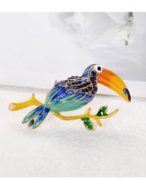 Fashion Color New Personalized Animal Woodpecker Brooch