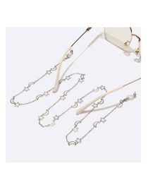 Fashion Silver Metal Geometric Star-moon Chain Glasses Chain