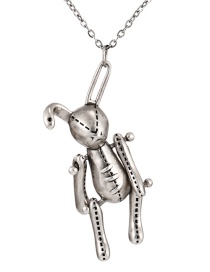 Fashion Silver Copper Rabbit Pendant Necklace