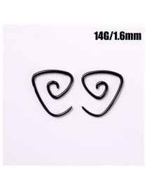 Fashion 1.6mm Acrylic Triangle Piercing Spiral Ear Expander