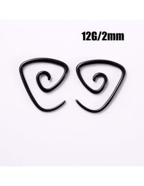 Fashion 2mm Acrylic Triangle Piercing Spiral Ear Expander