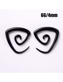 Fashion 4mm Acrylic Triangle Piercing Spiral Ear Expander