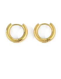Fashion 18mm Gold Color Stainless Steel Hoop Earrings
