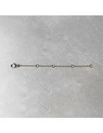 Fashion 8cm-steel Color Stainless Steel Geometric Tail Chain Extension Chain