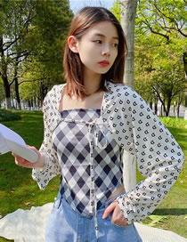 Fashion 6 Letter D Geometric Print Lace-up Long-sleeve Sun Protection Jacket