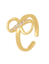 Fashion White Copper Set Zircon Figure 8 Ring
