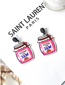 Fashion Juice Bottle Acrylic Cartoon French Fries Juice Earrings
