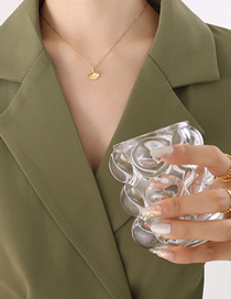 Fashion Gold Titanium Ginkgo Leaf Necklace