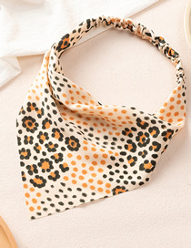 Fashion Beige-2 Fabric Print Triangle Pleated Headband
