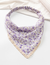 Fashion Purple Fabric Floral Lace Triangle Triangle Headband