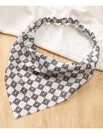 Fashion White Black-2 Fabric Print Triangle Headband