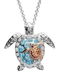 Fashion Golden Turtle Alloy Diamond Turtle Necklace