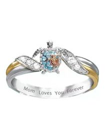 Fashion Ring Alloy Diamond Turtle Ring