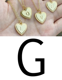 Fashion G Copper 26 Letter Heart Pendant Necklace