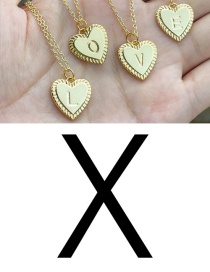 Fashion X Copper 26 Letter Heart Pendant Necklace