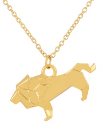 Fashion Golden 9 Copper Animal Pendant Necklace