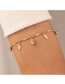Fashion Gold Alloy Diamond Geometric Fringe Bracelet