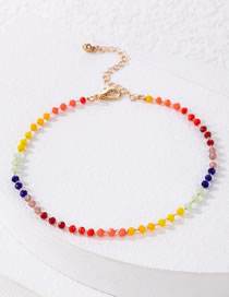 Fashion Color Alloy Color Beaded Anklet