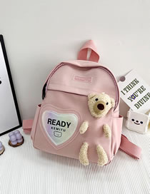 Fashion Pink Cartoon Bear Children's Backpack