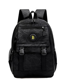 Fashion B Word Yellow Nylon Business Large Capacity Backpack