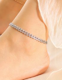 Fashion Silver Titanium Steel Gold Plated Geometric Chain Anklet
