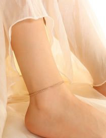 Fashion Rose Anklet-20+5cm Titanium Geometric Chain Anklet