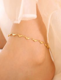 Fashion Golden Dolphin Anklet-20+5cm Titanium Steel Gold Plated Chili Dolphin Anklet