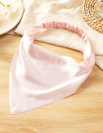 Fashion Pink Fabric Triangle Scarf Pleated Headband