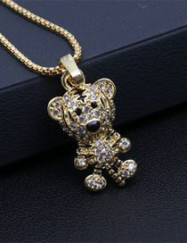 Fashion 6# Copper Gold Plated Tiger Necklace