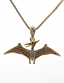 Fashion 3# Bronze Zirconium Bird Necklace
