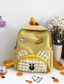 Fashion Yellow Nylon Cartoon Children's Backpack
