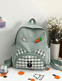 Fashion Green Nylon Cartoon Children's Backpack