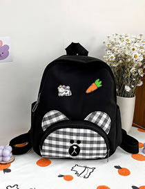 Fashion Black Nylon Cartoon Children's Backpack