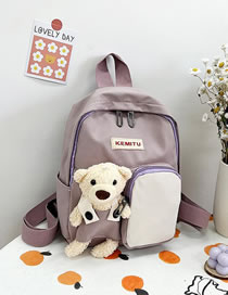 Fashion Purple Nylon Cartoon Backpack