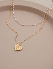 Fashion  Alloy Pearl Chain Confident Double Layer Necklace