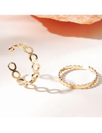 Fashion Gold Alloy Geometry Ring Set