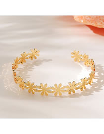 Fashion Gold Alloy Openwork Flower Bracelet