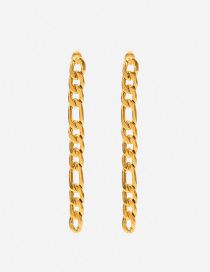 Fashion Gold Stainless Steel Chain Earrings