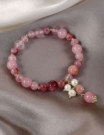 Fashion Pink Geometric Glass Beaded Bracelet