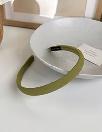 Fashion Matcha Green Fabric Wide-brimmed Appliqué Headband