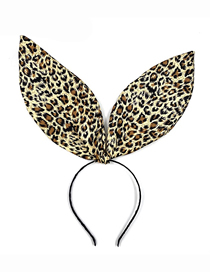Fashion Leopard Print Fabric Three-dimensional Rabbit Ears Headband