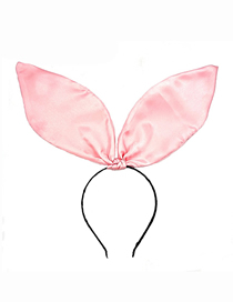 Fashion Pink Fabric Three-dimensional Rabbit Ears Headband