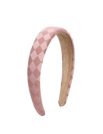 Fashion 3 Pink Leather Diamond Wide-brimmed Sponge Headband