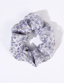 Fashion Purple Fabric Print Crinkle Headband